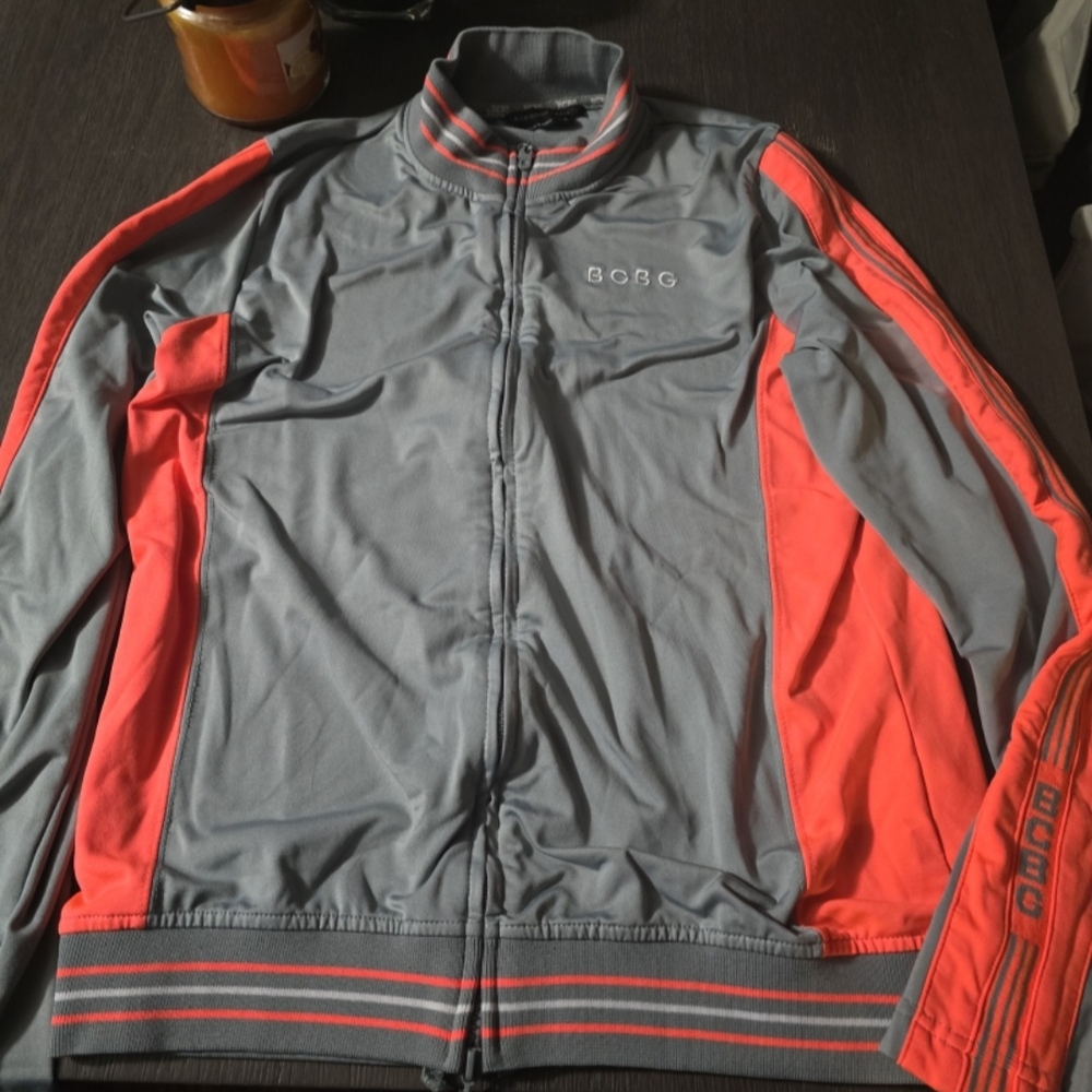 BCBGMaxAzria Charcoal and Coral Jacket